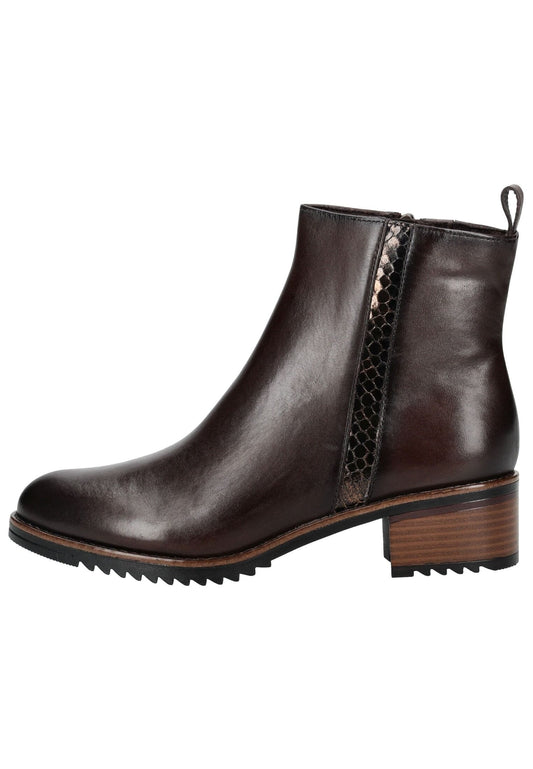 Marco Tozzi Stiefelette Leder/Textil Mocca Warmfutter