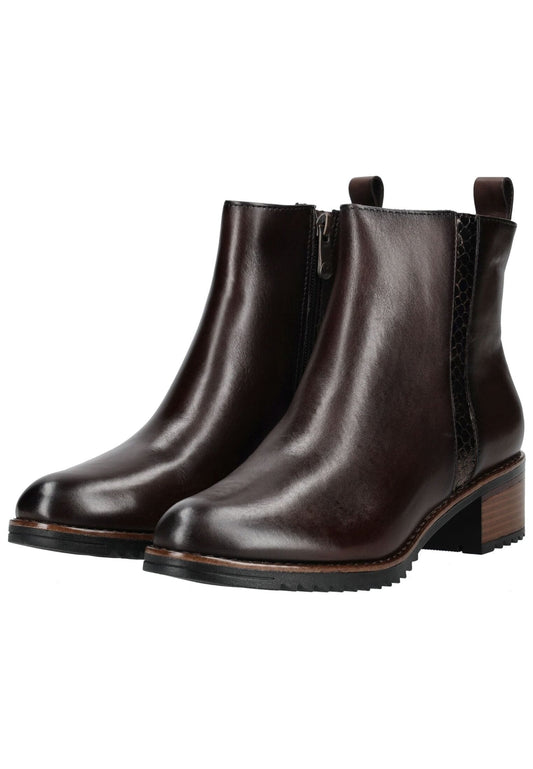 Marco Tozzi Stiefelette Leder/Textil Mocca Warmfutter
