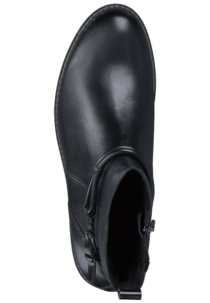 Marco Tozzi Stiefelette Leder/Textil Schwarz