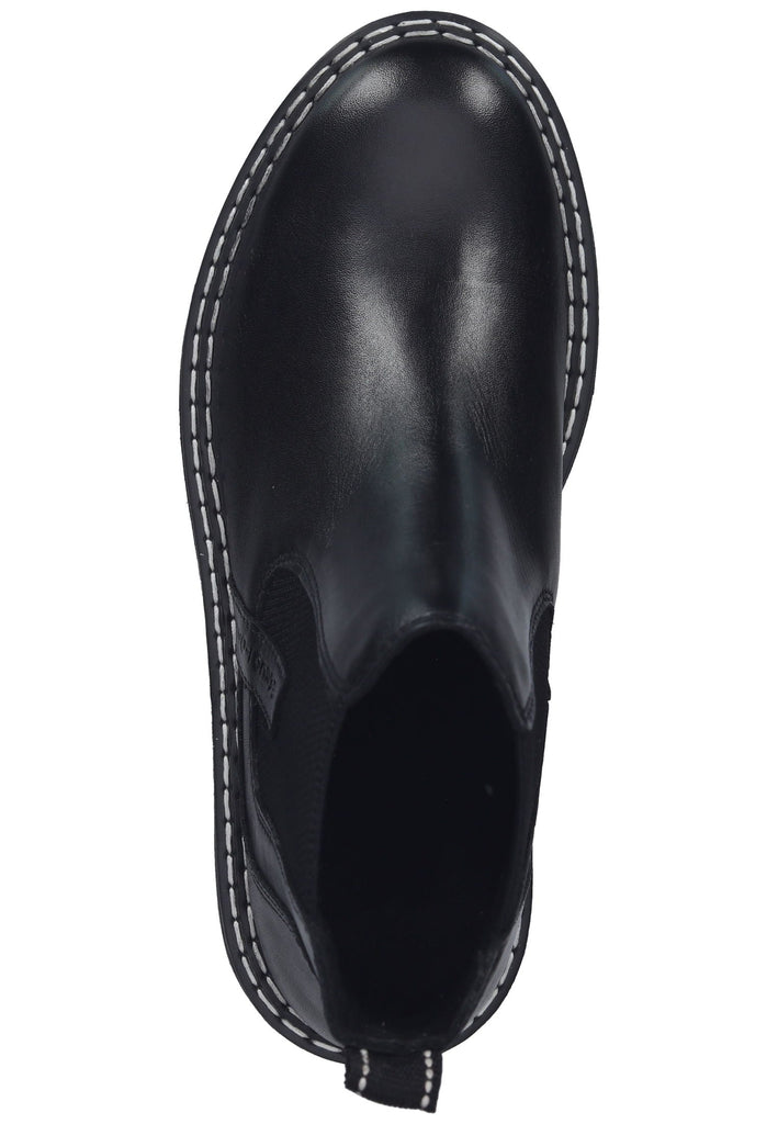 Marco Tozzi Stiefelette Leder/Textil Schwarz Warmfutter