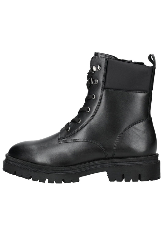 Marco Tozzi Stiefelette Leder/Textil Schwarz Warmfutter