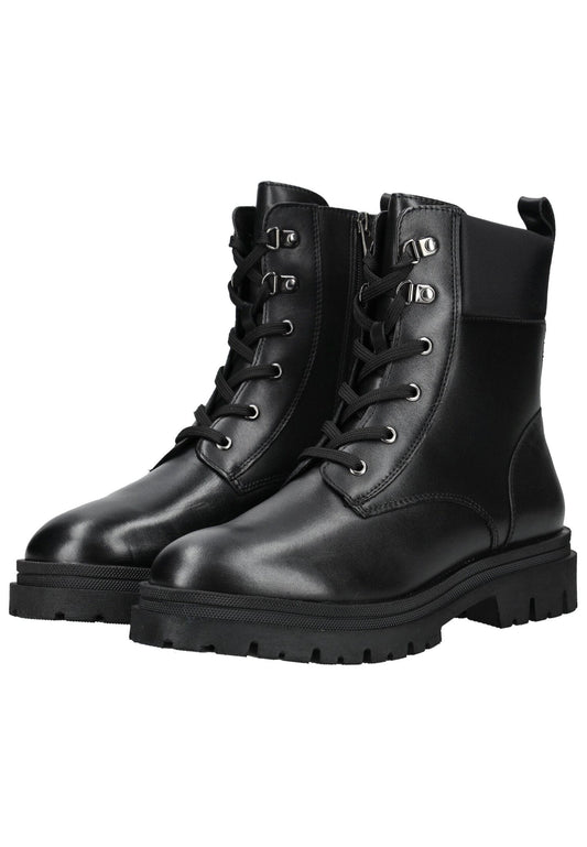Marco Tozzi Stiefelette Leder/Textil Schwarz Warmfutter