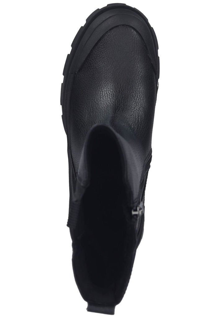 Marco Tozzi Stiefelette Lederimitat Schwarz