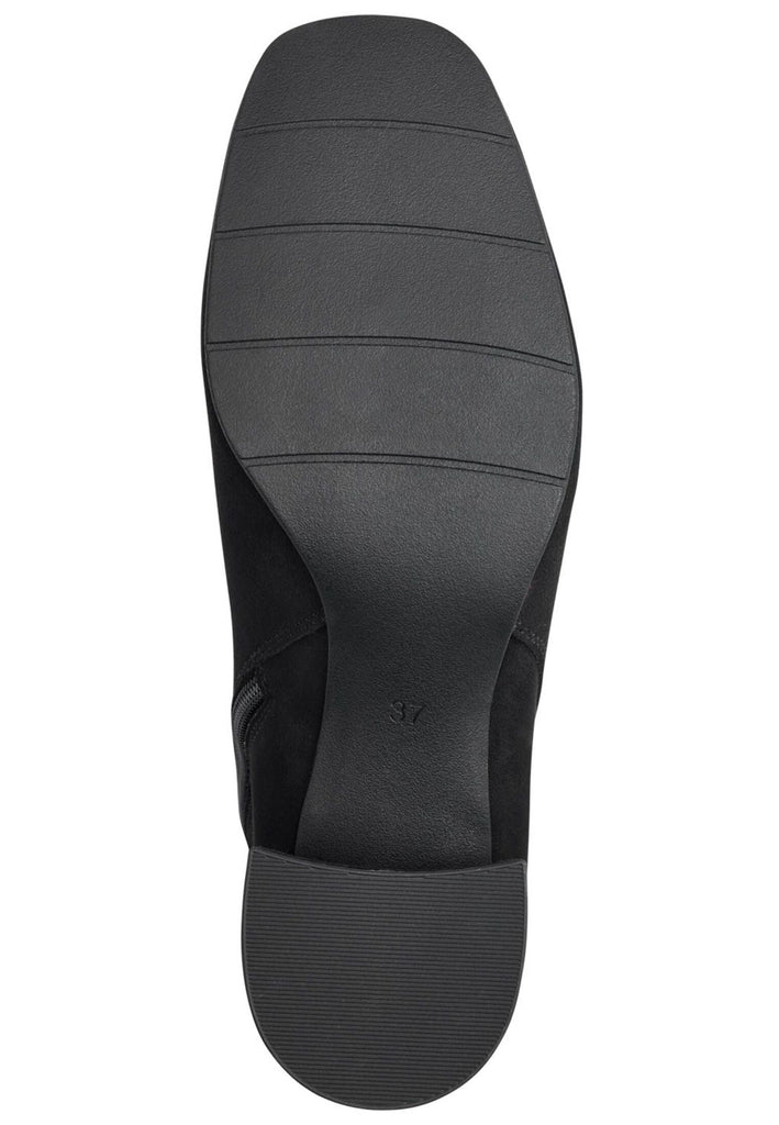 Marco Tozzi Stiefelette Lederimitat Schwarz Warmfutter