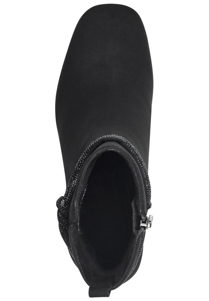 Marco Tozzi Stiefelette Lederimitat Schwarz Warmfutter