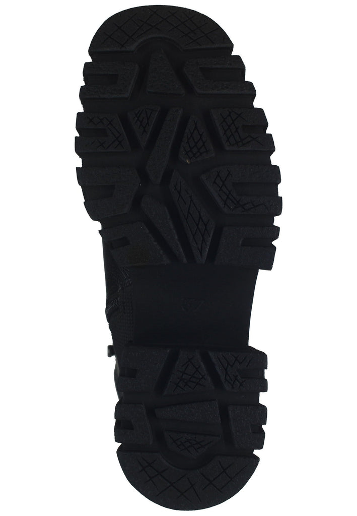 Marco Tozzi Stiefelette Lederimitat Schwarz Warmfutter