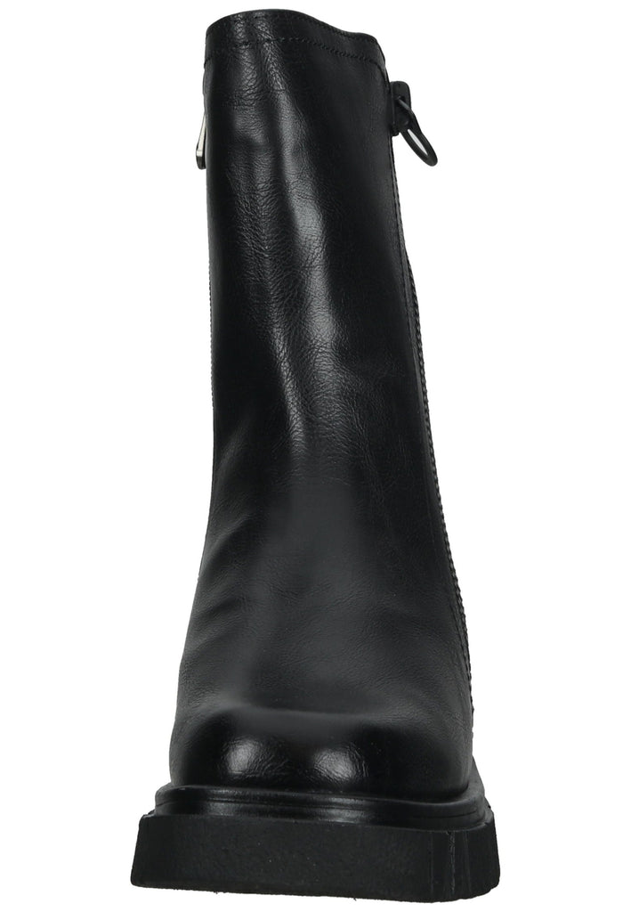 Marco Tozzi Stiefelette Lederimitat Schwarz Warmfutter