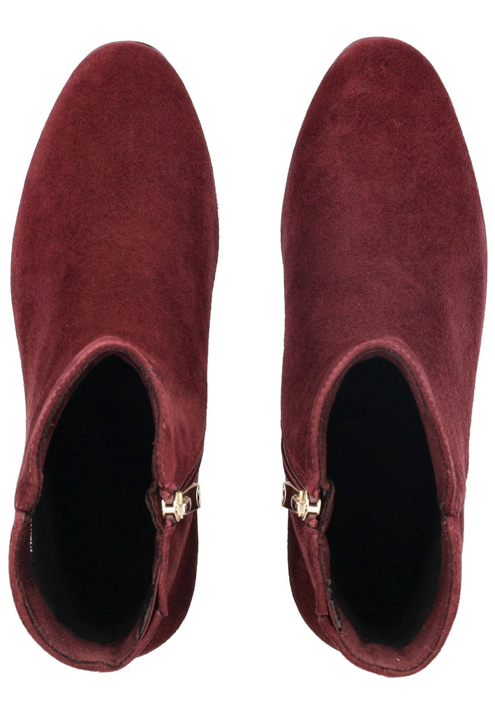 Marco Tozzi Stiefelette Veloursleder Dunkelrot Warmfutter