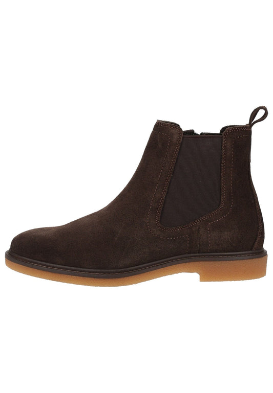 Marco Tozzi Stiefelette Veloursleder/Textil Dunkelbraun