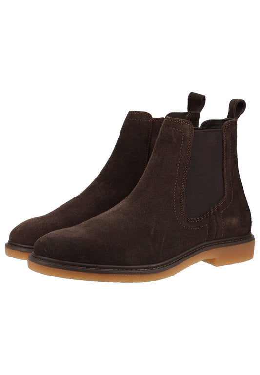 Marco Tozzi Stiefelette Veloursleder/Textil Dunkelbraun