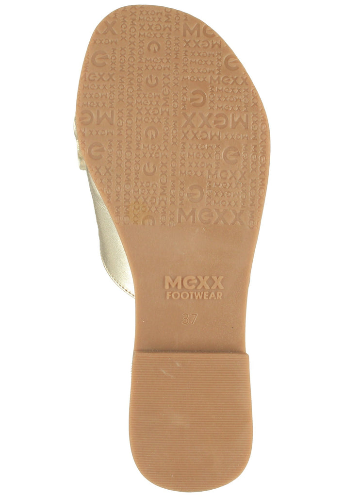 Mexx Pantoletten Leder Gold