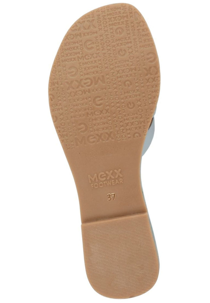 Mexx Pantoletten Leder Hellblau