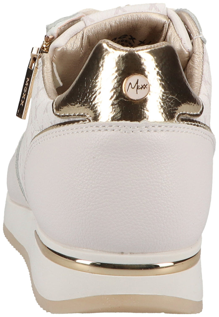Mexx Sneaker Lederimitat Weiß/Gold