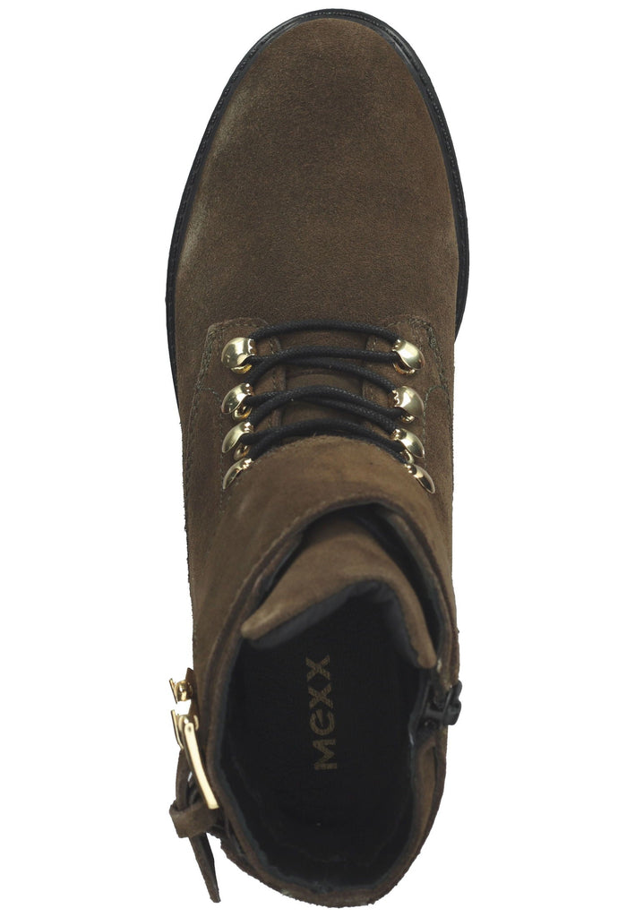 Mexx Stiefelette Leder Olive Warmfutter
