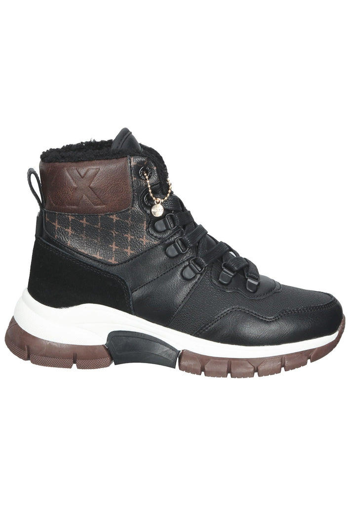 Mexx Stiefelette Lederimitat/Textil Schwarz/Braun