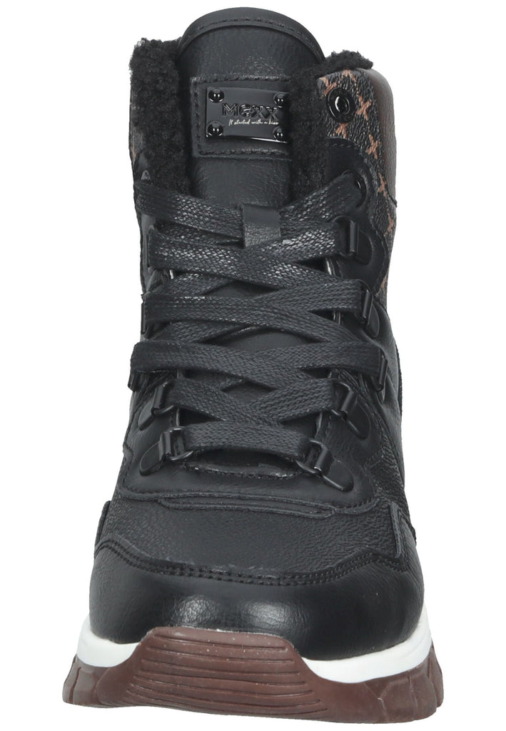 Mexx Stiefelette Lederimitat/Textil Schwarz/Braun