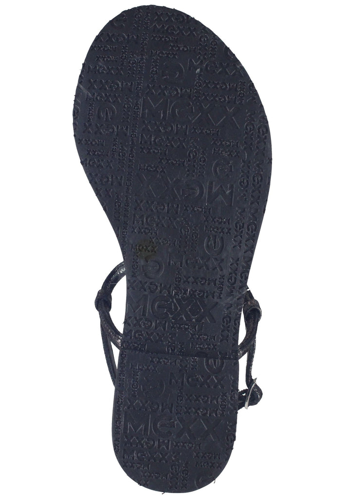 Mexx Zehensteg Lederimitat/Textil Schwarz