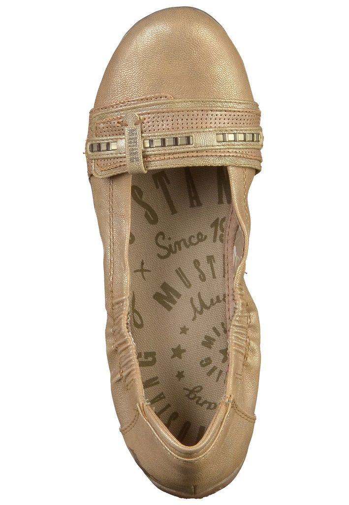 Mustang Ballerinas Lederimitat Beige
