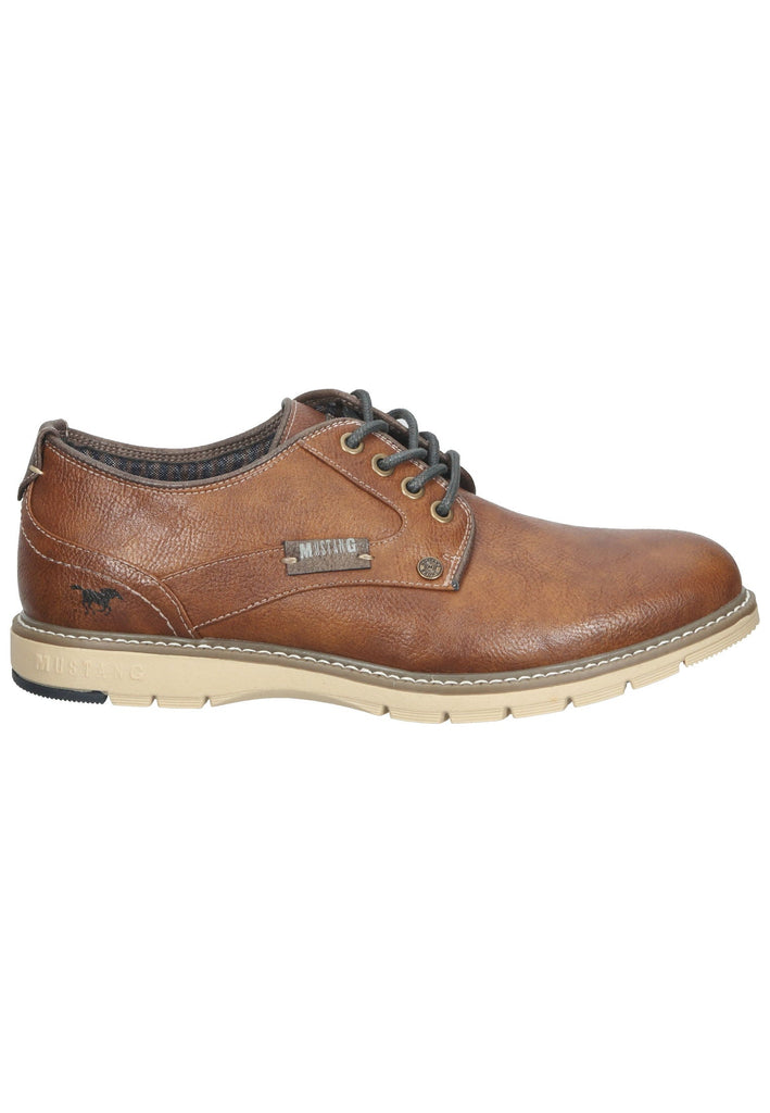 Mustang Halbschuhe Lederimitat Cognac