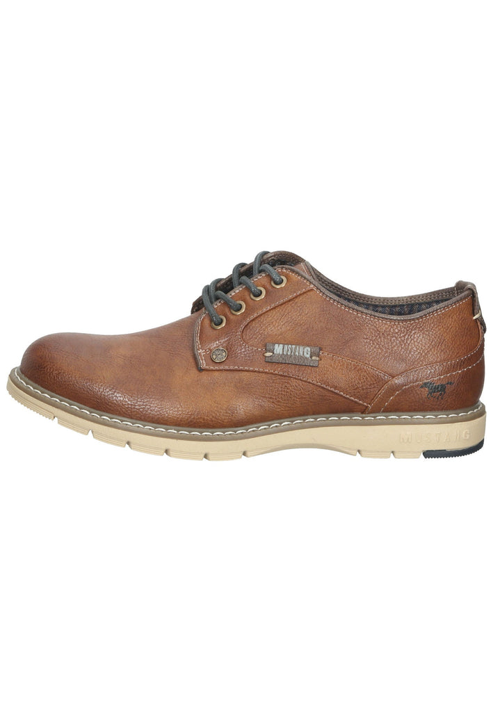 Mustang Halbschuhe Lederimitat Cognac