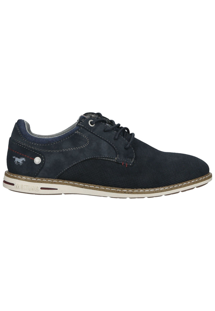 Mustang Halbschuhe Lederimitat Navy
