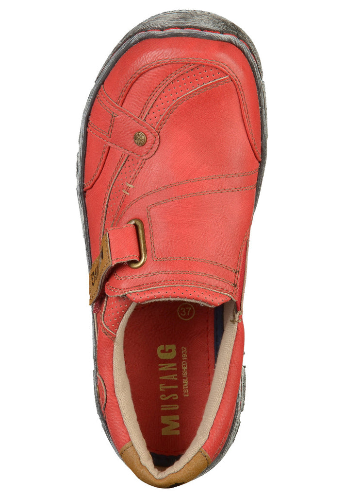 Mustang Halbschuhe Lederimitat Rot