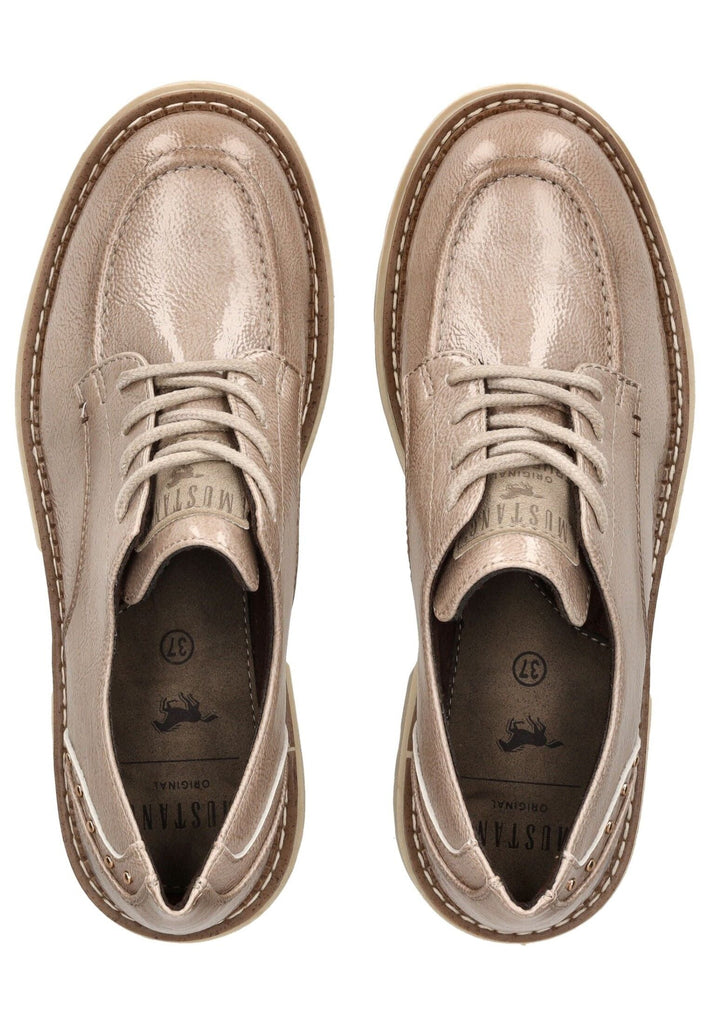 Mustang Halbschuhe Lederimitat Taupe
