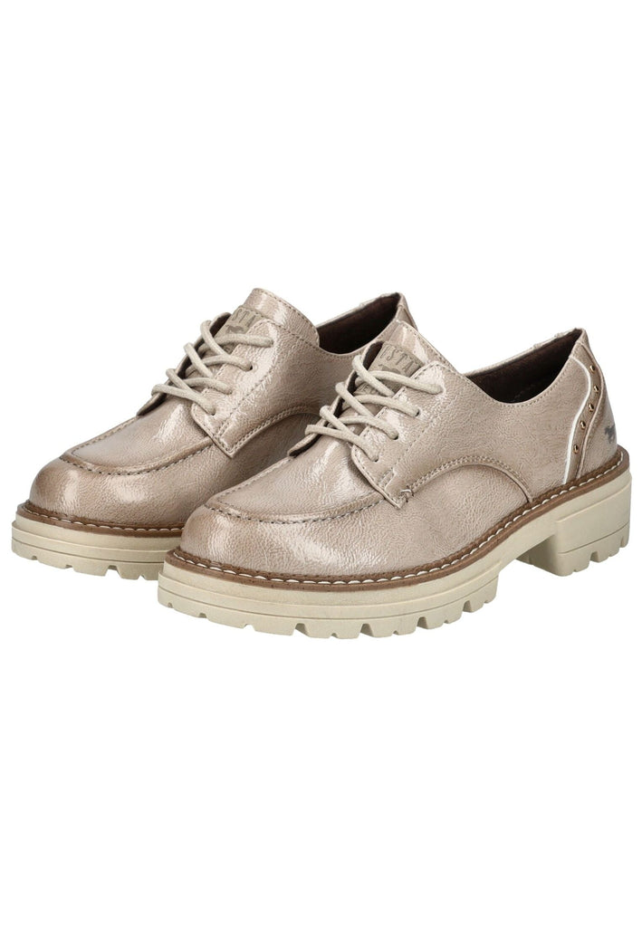 Mustang Halbschuhe Lederimitat Taupe