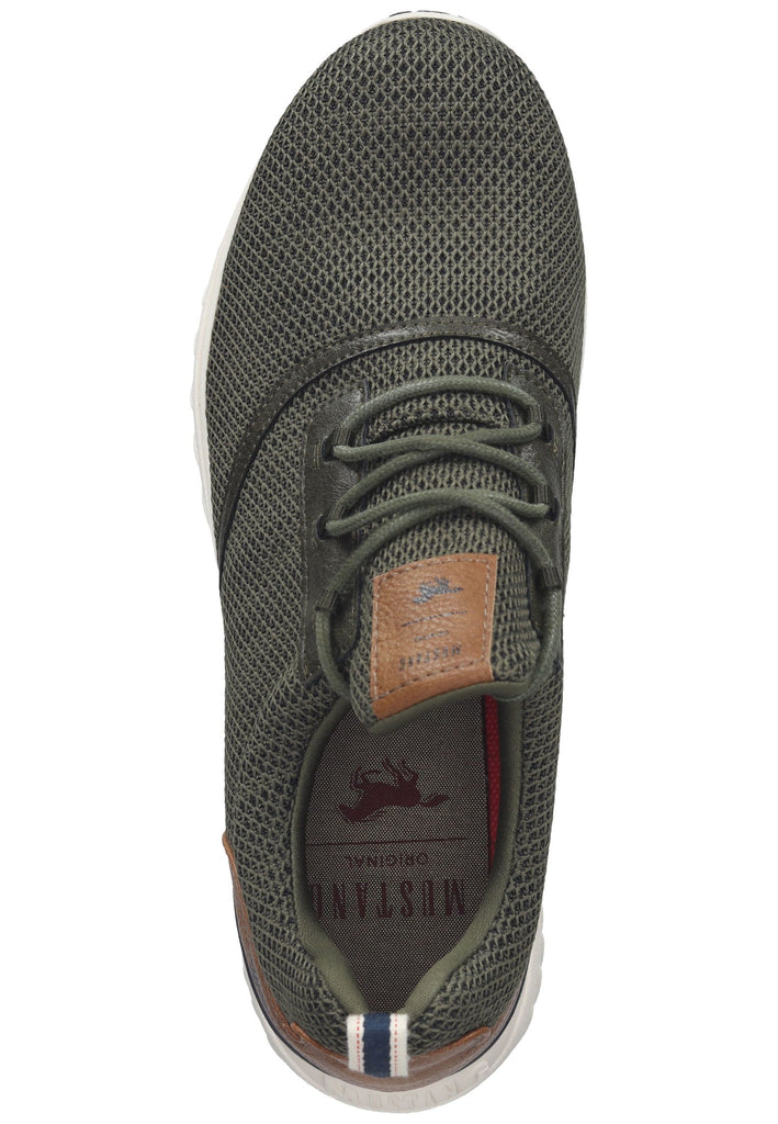Mustang Halbschuhe Lederimitat/Textil Khaki
