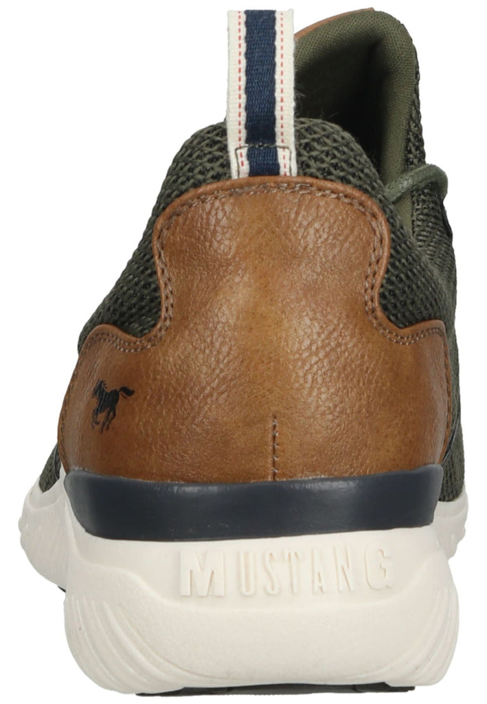 Mustang Halbschuhe Lederimitat/Textil Khaki