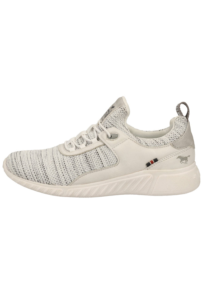 Mustang Halbschuhe Lederimitat/Textil Weiß/Grau
