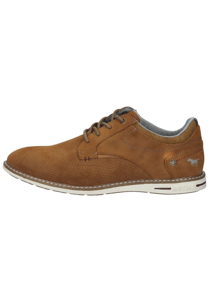 Halbschuhe Mustang Halbschuhe Lederimitat Cognac
