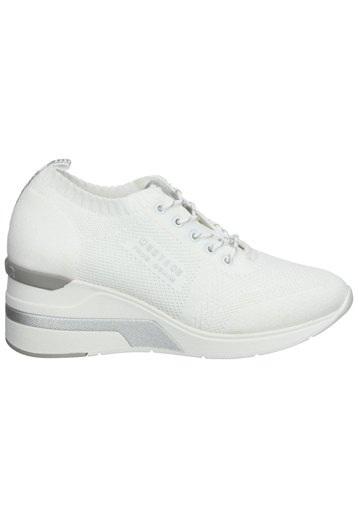 Mustang Halbschuhe Textil Weiß