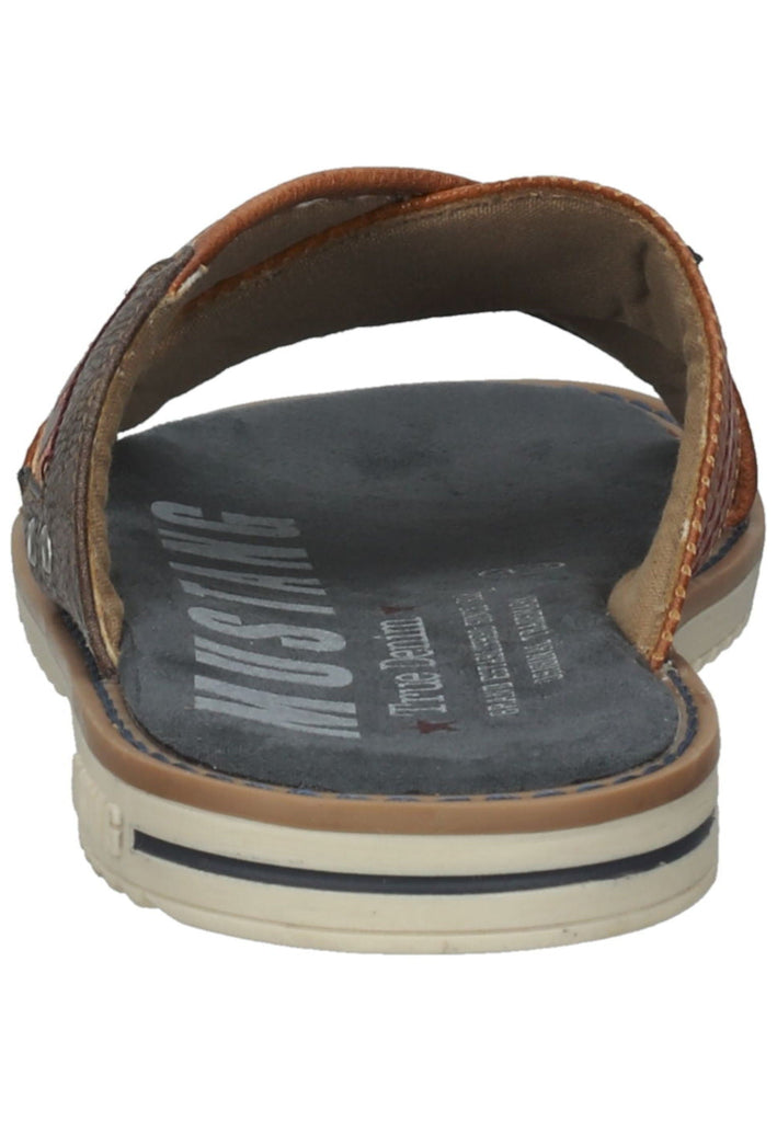 Mustang Pantoletten Lederimitat Cognac