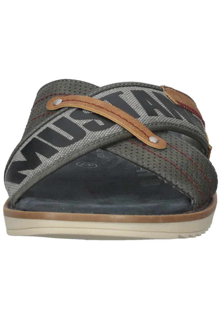 Mustang Pantoletten Lederimitat Dunkelgrau