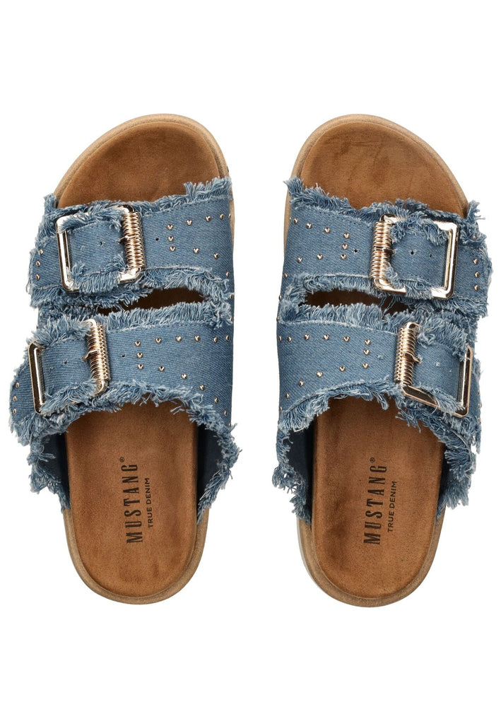 Mustang Pantoletten Lederimitat/Textil Blau