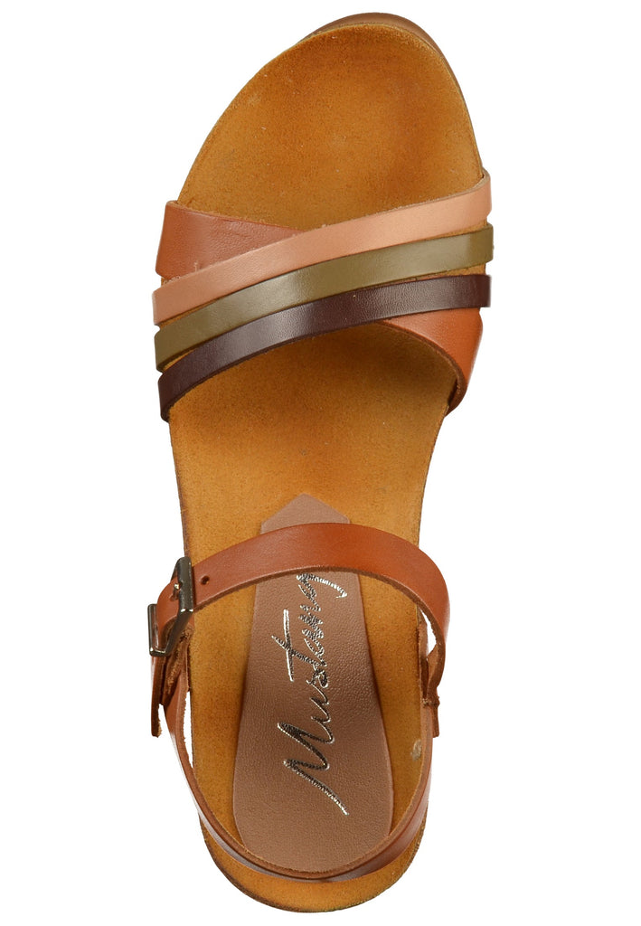 Mustang Sandalen Glattleder Braun
