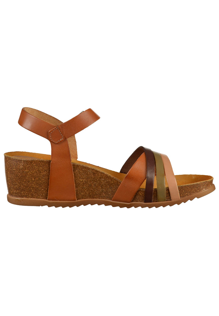 Mustang Sandalen Glattleder Braun