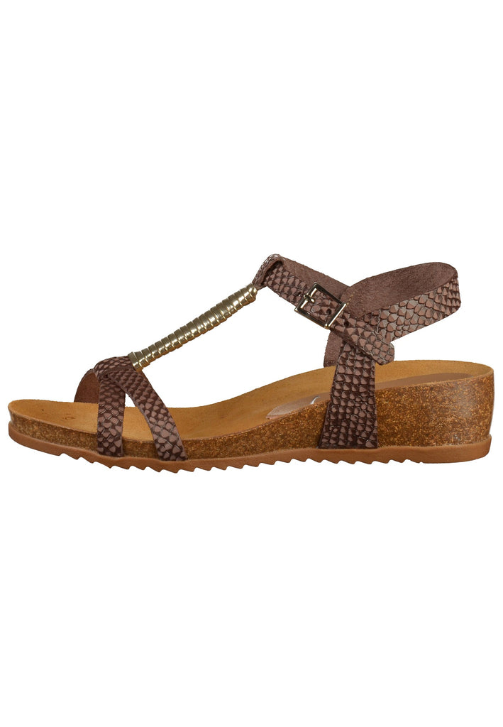 Mustang Sandalen Glattleder Dunkelbraun