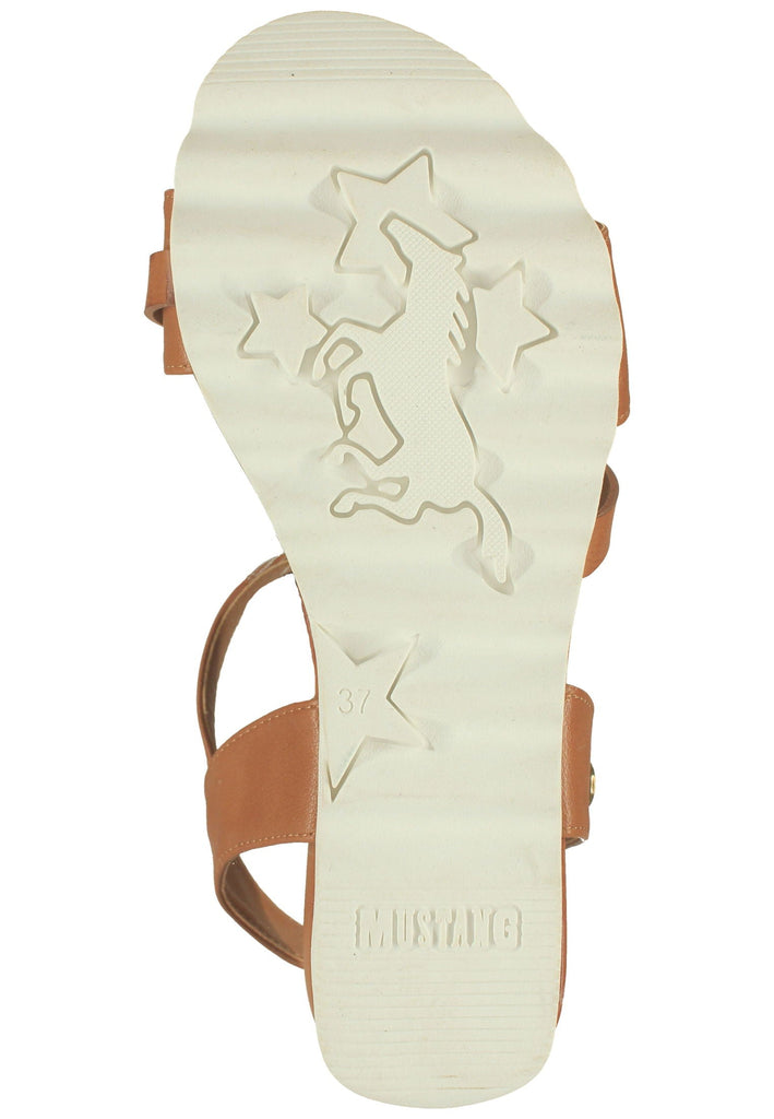 Mustang Sandalen Lederimitat Cognac