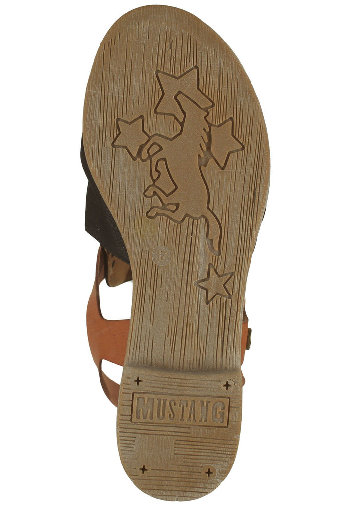 Mustang Sandalen Lederimitat Schwarz