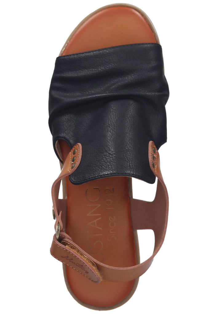 Mustang Sandalen Lederimitat Schwarz