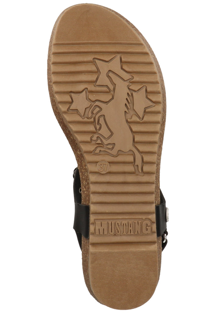 Mustang Sandalen Lederimitat Schwarz