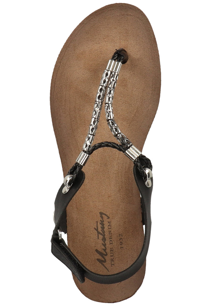 Mustang Sandalen Lederimitat Schwarz