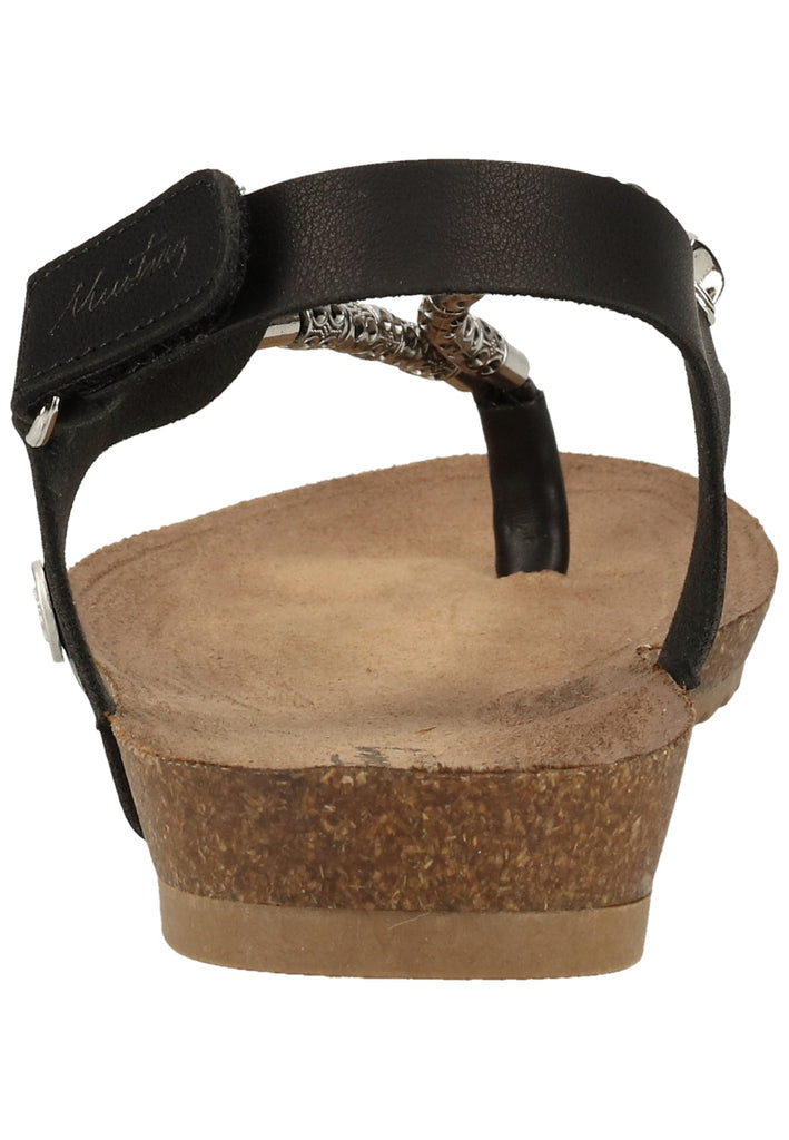 Mustang Sandalen Lederimitat Schwarz