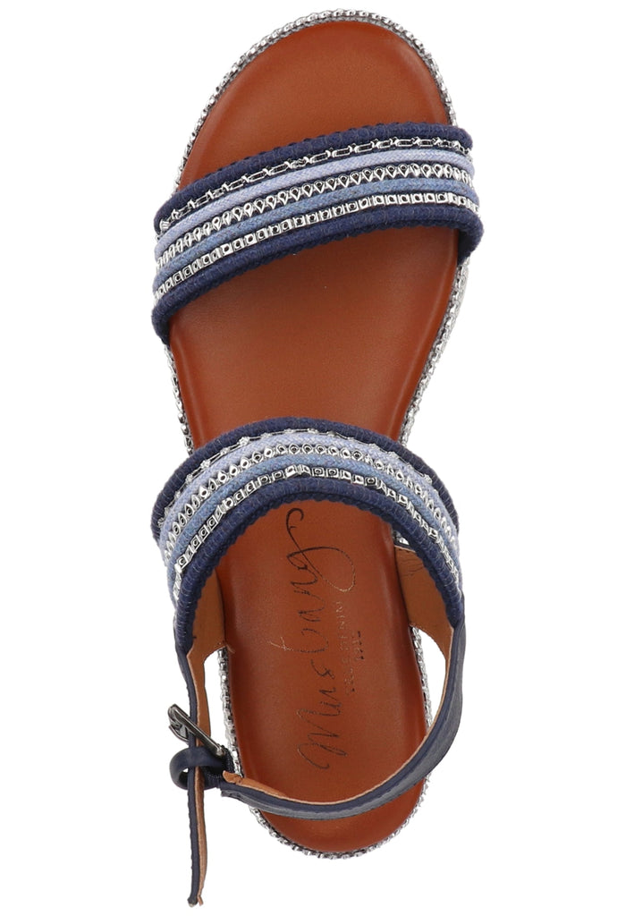 Mustang Sandalen Lederimitat/Textil Blau
