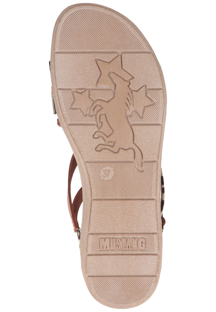 Mustang Sandalen Lederimitat/Textil Cognac
