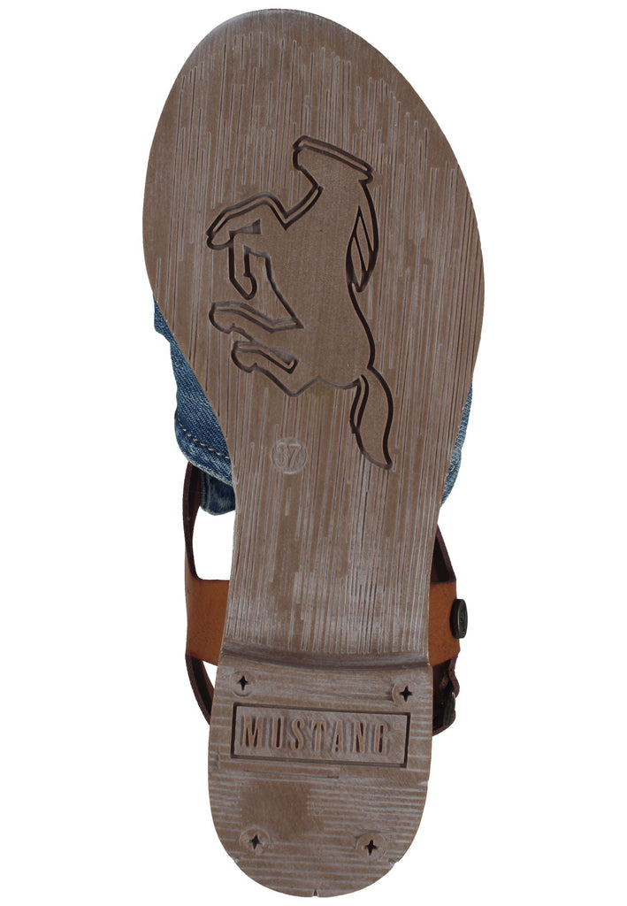 Mustang Sandalen Lederimitat/Textil Jeans