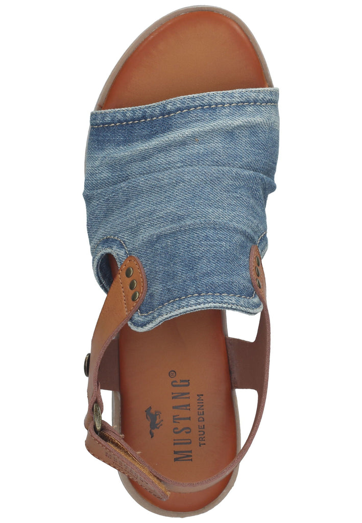Mustang Sandalen Lederimitat/Textil Jeans