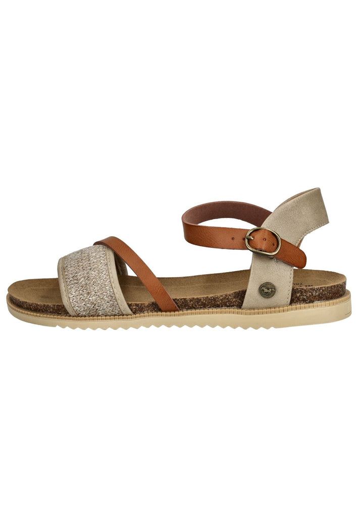 Sandalen Mustang Sandalen Lederimitat/Textil Beige